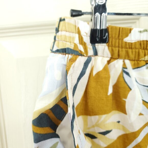 C&C California 100% Linen Pull On Ruffle Mini Skirt S Cream/Tan - Picture 5 of 11